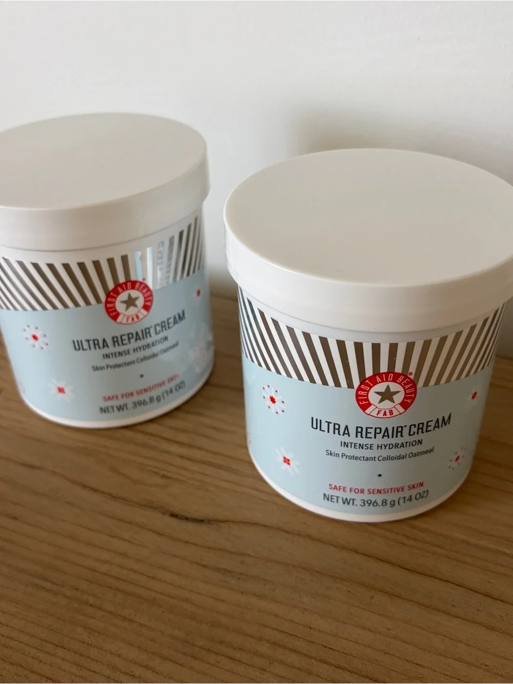 2 First Aid Beauty Ultra Repair Cream Jumbo Size Set of Two 14 oz each